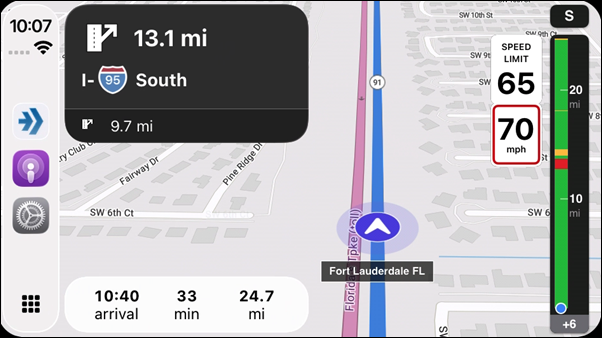 Android Auto speed limits