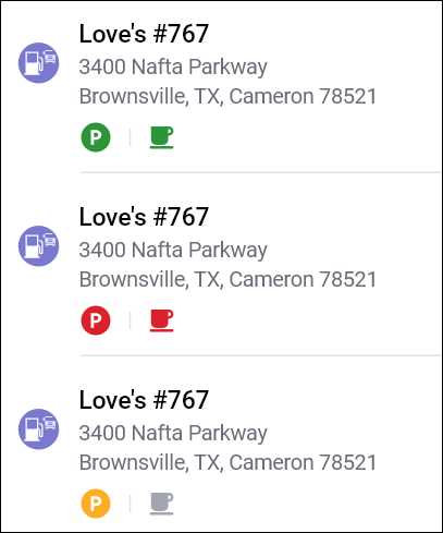 Parking and break icons