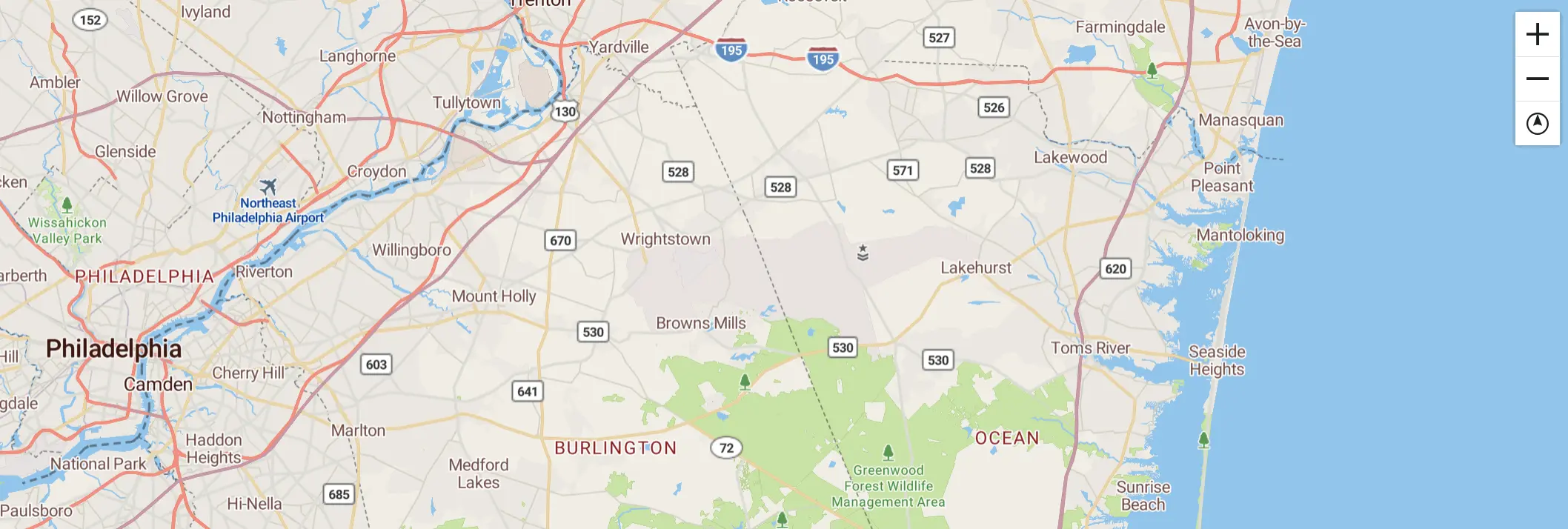 Display map navigation controls