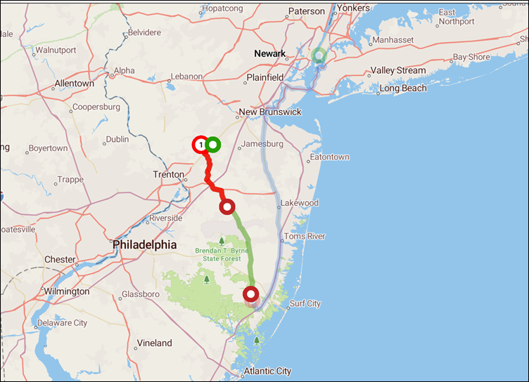route line state